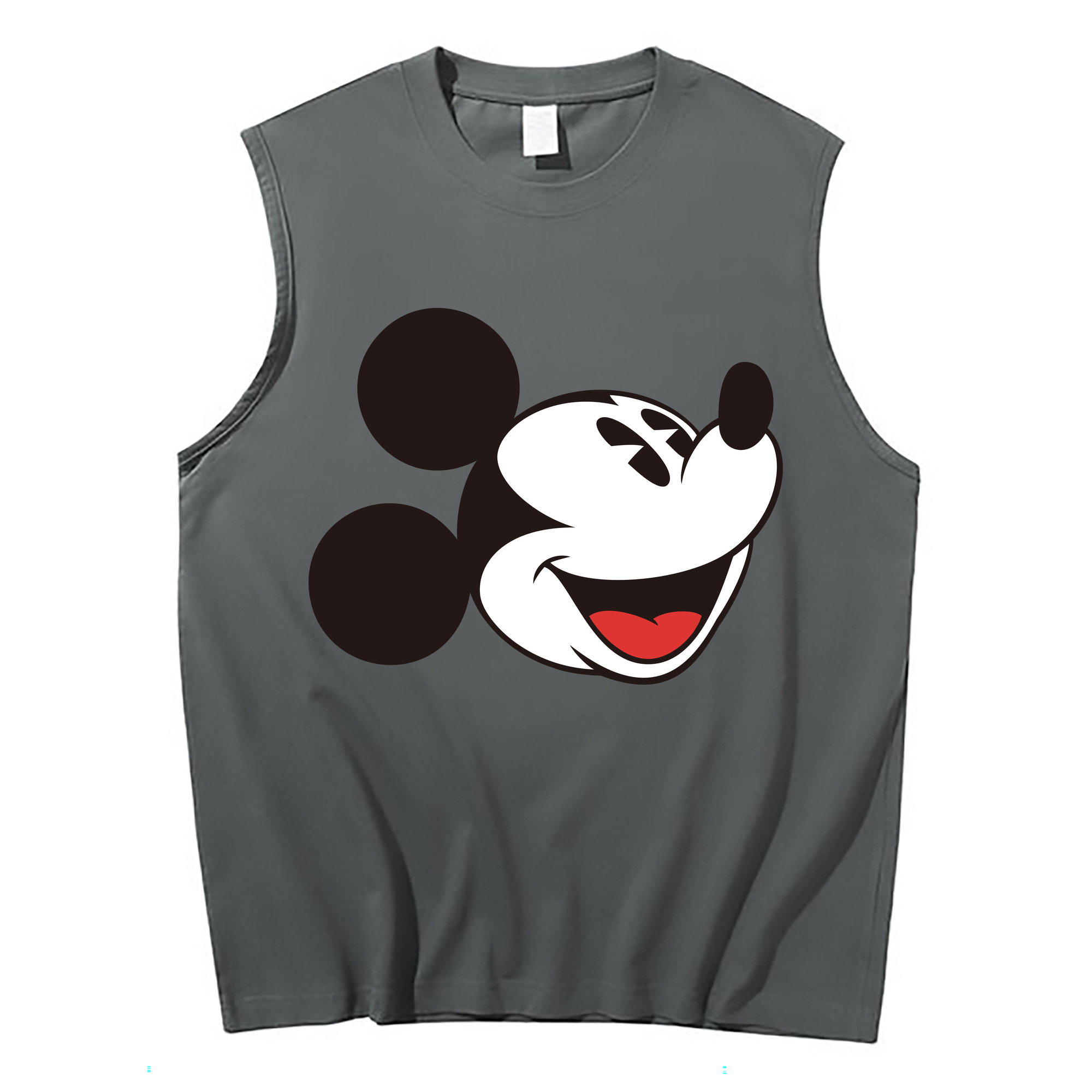 ミッキーマウス Mickey Mouse コットン100％タンクトップ（フロントプリント）